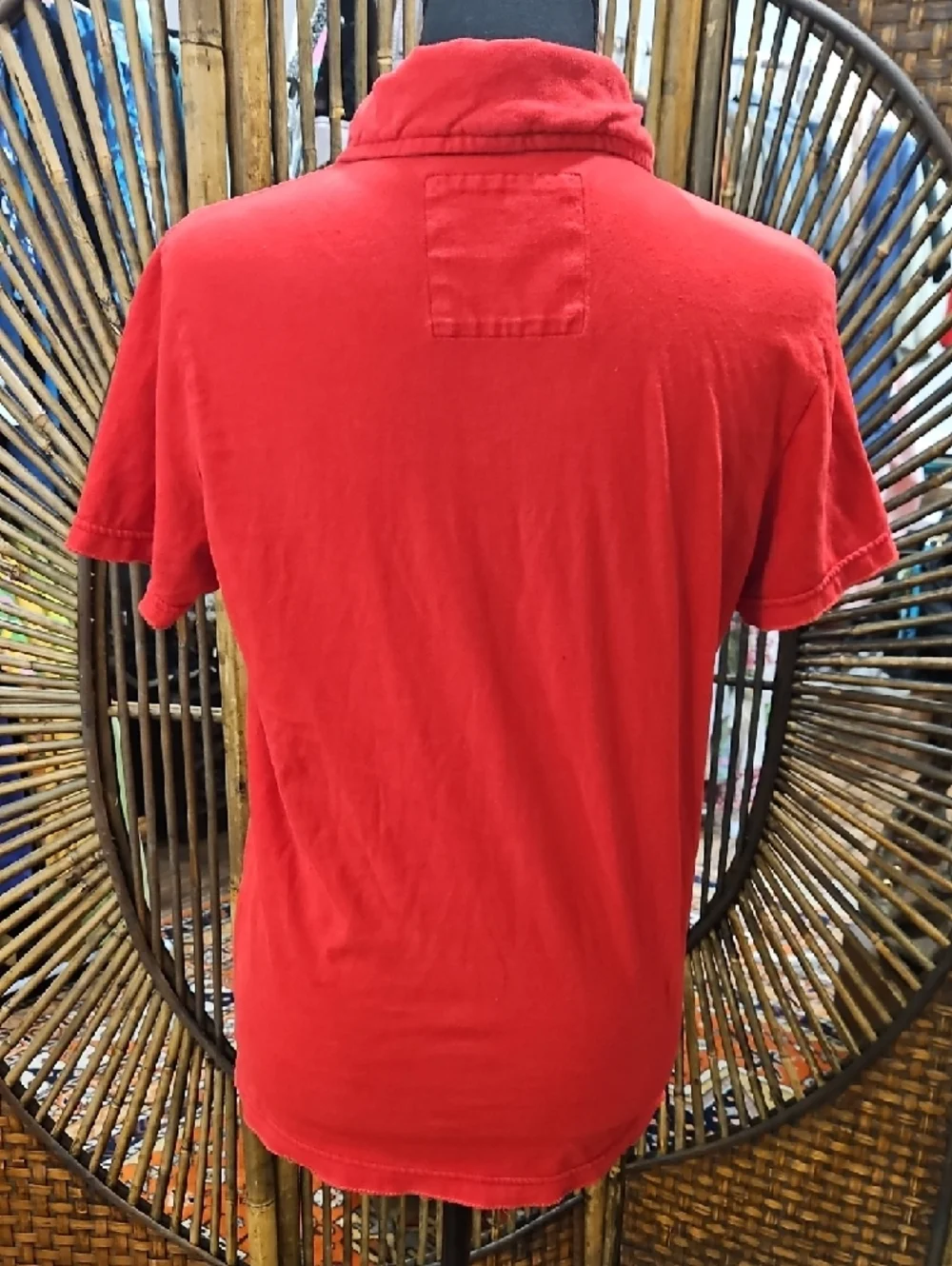 Hollister VTG Y2K Vibrant Red Short-Sleeve Polo Size S - Picture 2 of 4